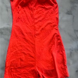 Jumpsuit cotton, neon orange